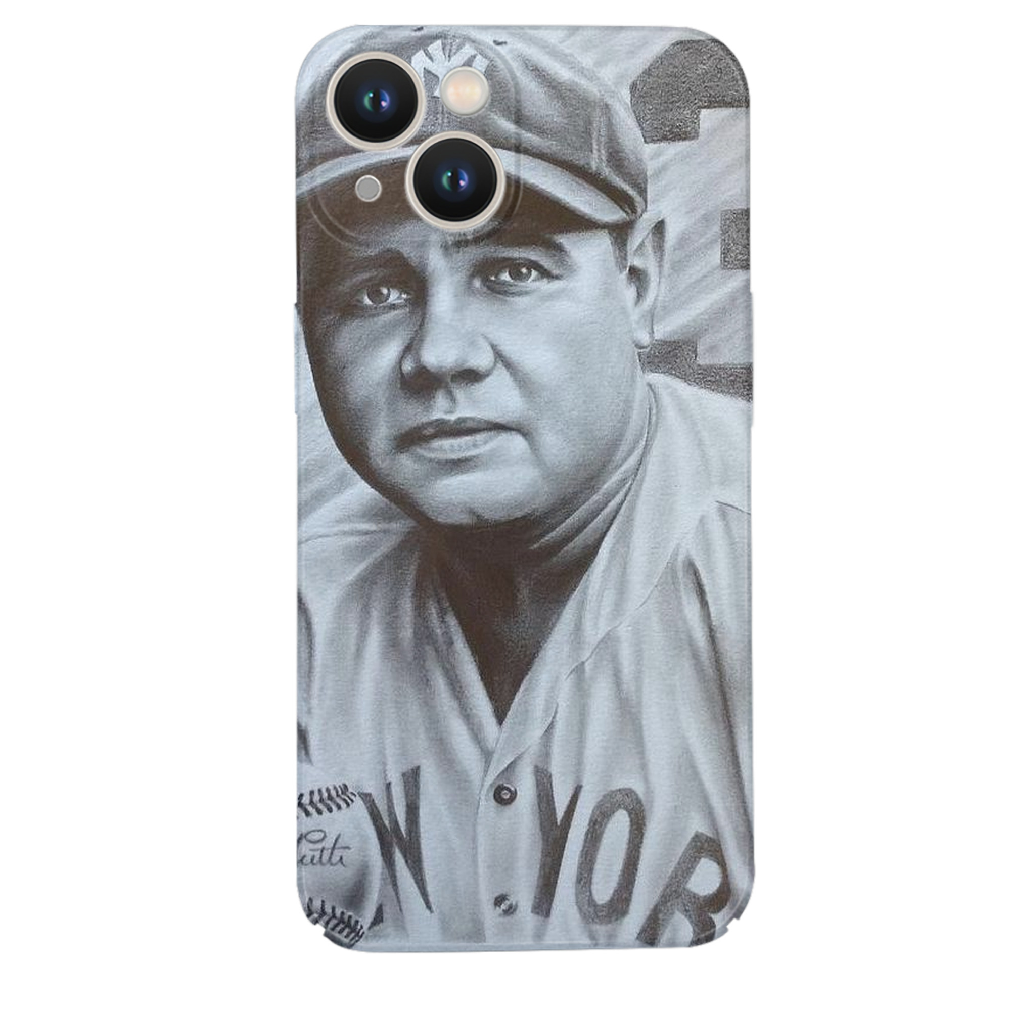 Babe Ruth 29 IPhone 14 Series Full-Cover Hard Case – Shockproof With Raised Camera Protection – Precise Cutouts, Wireless Charging Compatible – Durable, Anti-Yellowing, Easy To Clean